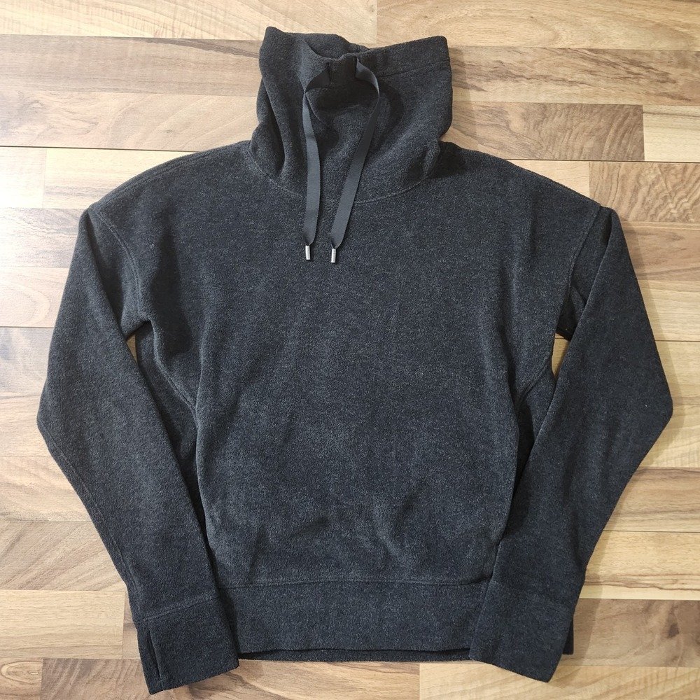 Lululemon Go Forward Pullover Fleece Sweatshirt Cowl Neck Thumbhole Cuffs Size 4